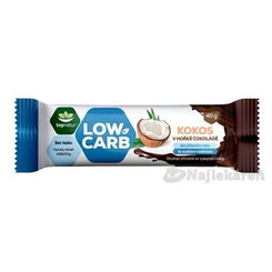 Topnatur Low Carb tyčinka kokos v hořké čokoládě 40 g
