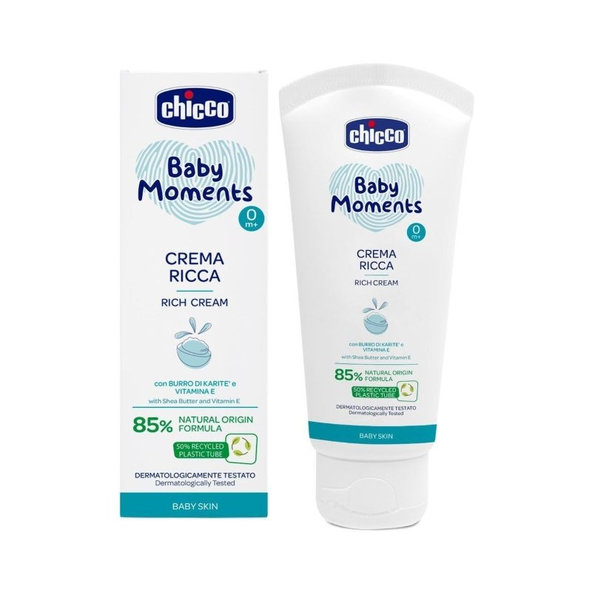 Chicco vyživující krém Baby Moments 100 ml 0 m+