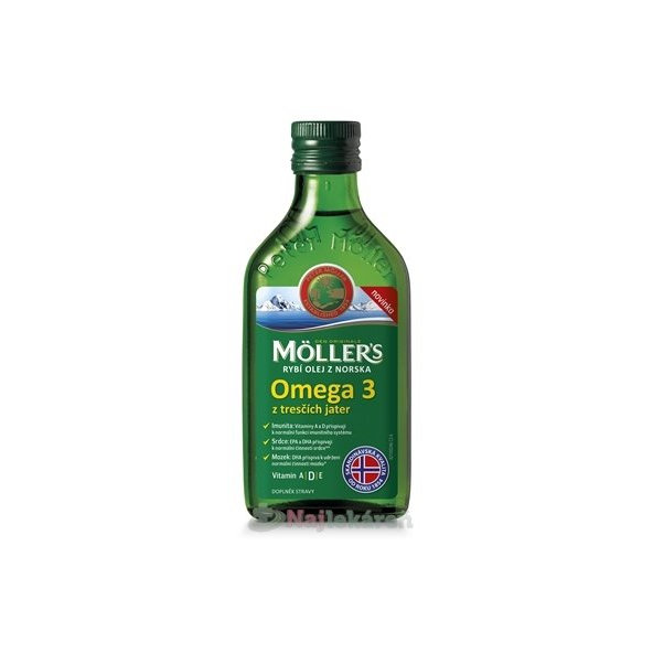 Möller’s Omega-3 rybí olej Natural 250 ml