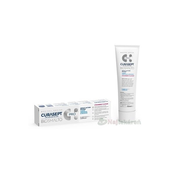 Curasept Biosmalto C.A.E. dentální pěna jahoda 50 ml
