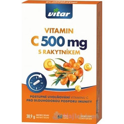 Vitar Vitamín C 500 mg s rakytníkem 60 kapslí