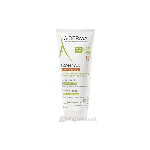 A-DERMA Exomega Control emolienční mléko na atopickou pokožku 200 ml
