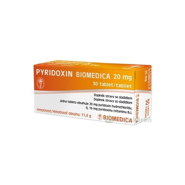 Biomedica Pyridoxin 20 mg 30 tablet