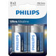PHILIPS LR20E2B/10 baterie 2 ks