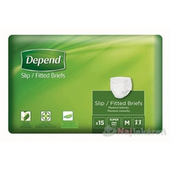 DEPEND Slip Super Inkontinenční kalhotky plenkové M prodyšné 15 ks