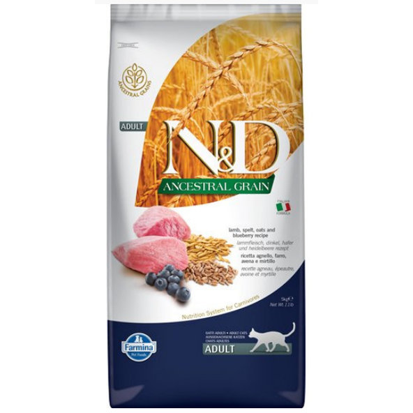 Farmina N&D AG Adult jehně špalda oves borůvka 5 kg