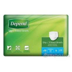 DEPEND Slip Normal Inkontinenční kalhotky plenkové S prodyšné 15 ks