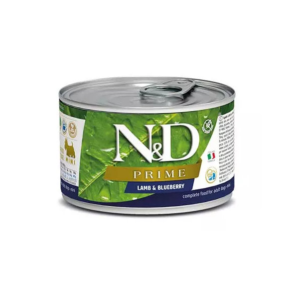 Farmina N&D Dog Prime jehněčí borůvka konzerva 140 g