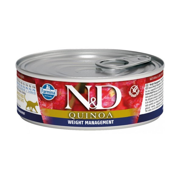 Farmina N&D Quinoa Weight Management konzerva pro kočky 80 g