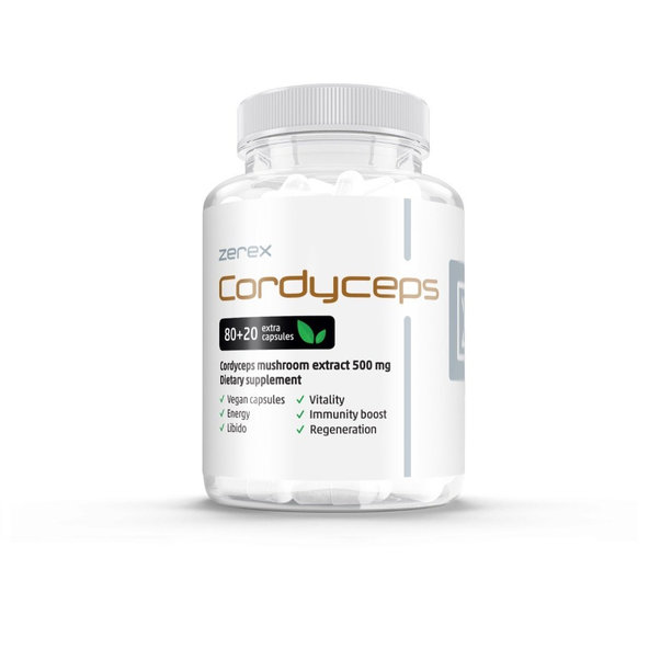 Zerex Cordyceps extrakt 500 mg 100 kapslí