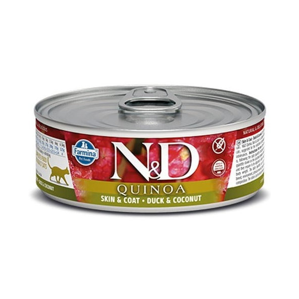 Farmina N&D Quinoa kachna kokos konzerva pro kočky 80 g