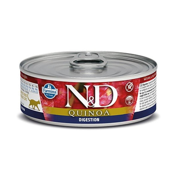 Farmina N&D Quinoa Digestion konzerva pro kočky 80 g