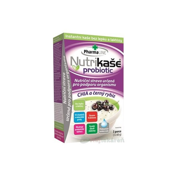 Nutrikaša Probiotic chia a černý rybíz 30x60 g