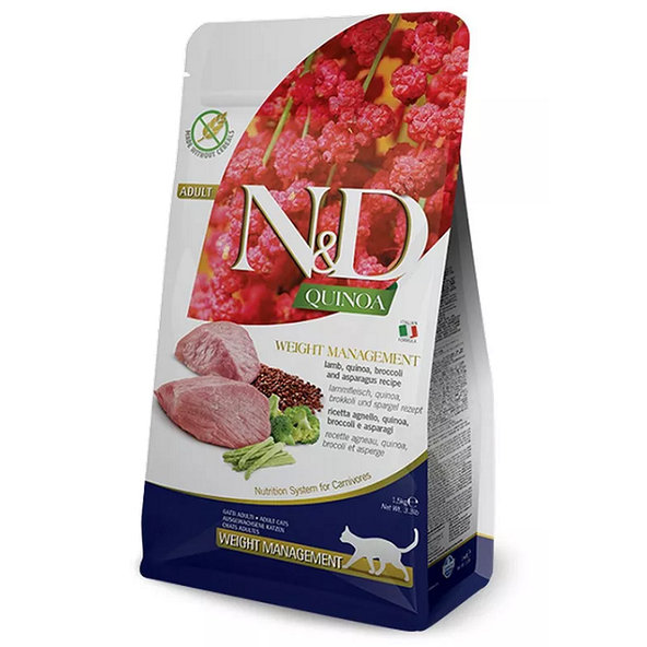 Farmina N&D Quinoa Adult Weight Management jehně 1,5 kg
