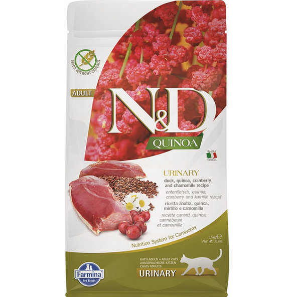 Farmina N&D Quinoa GF Urinary kachna kokos 1,5 kg