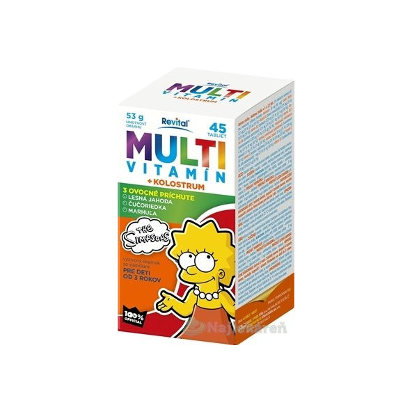 Revital Multivitamín + kolostrum The Simpsons 45 tablet