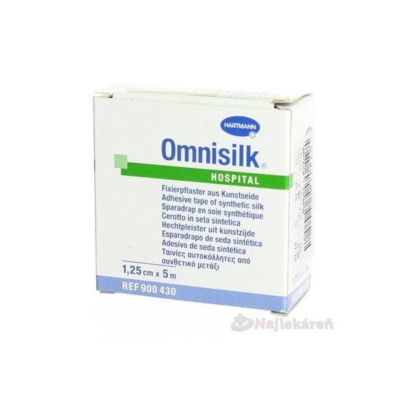 Omnisilk hypoalergenní náplast z bílého hedvábí 1,25 cm × 5 m 1 ks