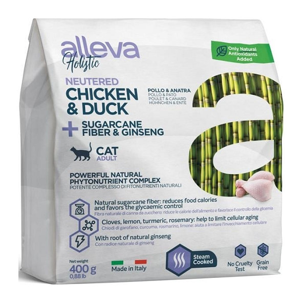 Alleva Holistic Cat Hairball granule pro dlouhosrsté kočky 0,4 kg