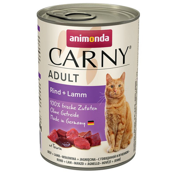 Animonda Carny® Adult konzerva pro kočky hovězí a jehněčí 6x400 g
