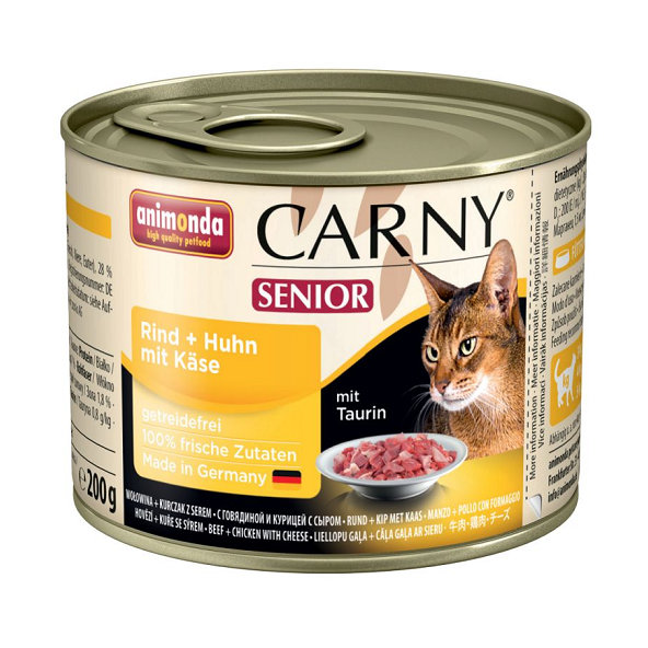 Animonda Carny® Senior hovězí kuře sýr 6x200 g