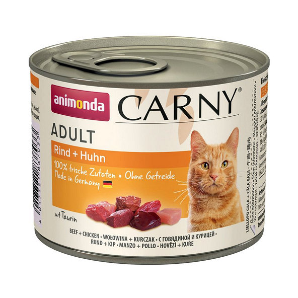 Animonda Carny® Adult konzerva pro kočky hovězí a kuře 6x200 g