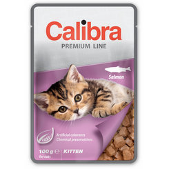 Calibra Premium Cat Kitten losos v omáčce kapsička 24×100 g