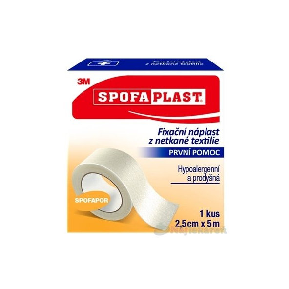 3M Spofaplast 732 náplast fixační netkané textilie 2,5 cm x 5 m