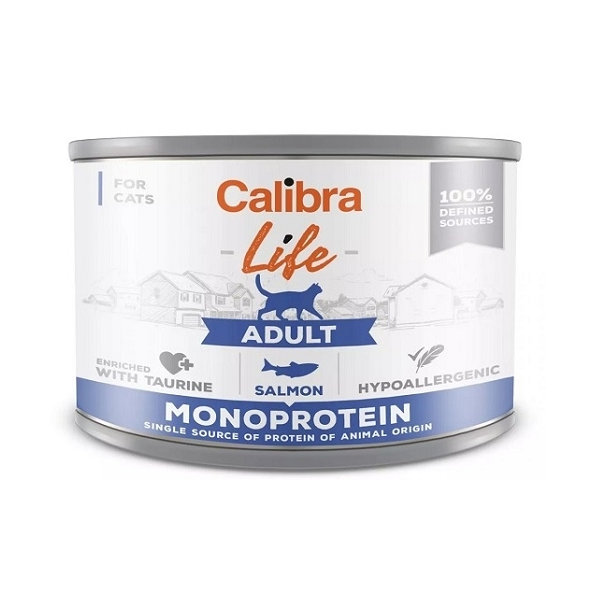 Calibra Cat Life Adult losos konzerva pro kočky 6×200 g