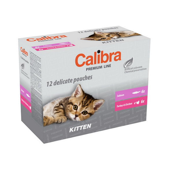 Calibra Premium Cat Kitten kapsička Multipack 12×100 g