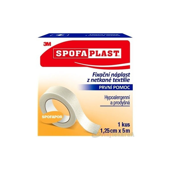 3M Spofaplast 731 náplast fixační netkané textilie 1,25 cm x 5 m