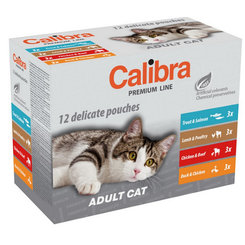 Calibra Premium Cat Adult kapsička Multipack 12×100 g