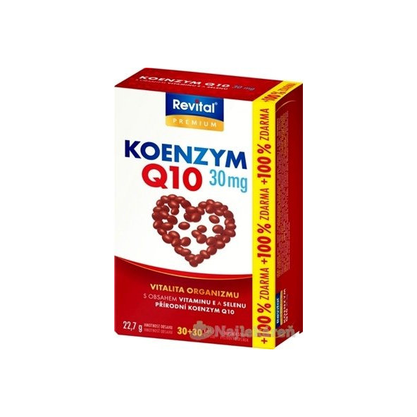 Revital Koenzym Q10 30 mg + vitamin E + selen 60 kapslí