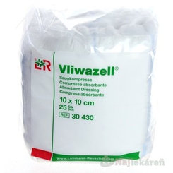 Vliwazell 10x10 cm 25 ks kompresů