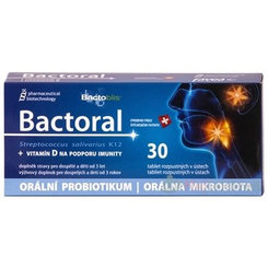 Favea Bactoral + vitamín D žvýkací tablety 30 ks