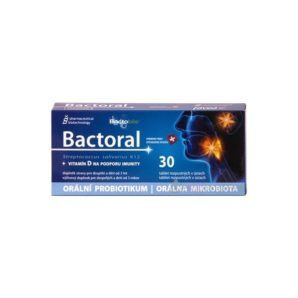 Favea Bactoral + vitamín D žvýkací tablety 30 ks