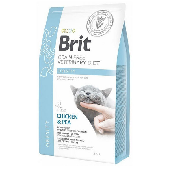 Brit Veterinary Diets GF granule pro kočky Obesity 2 kg