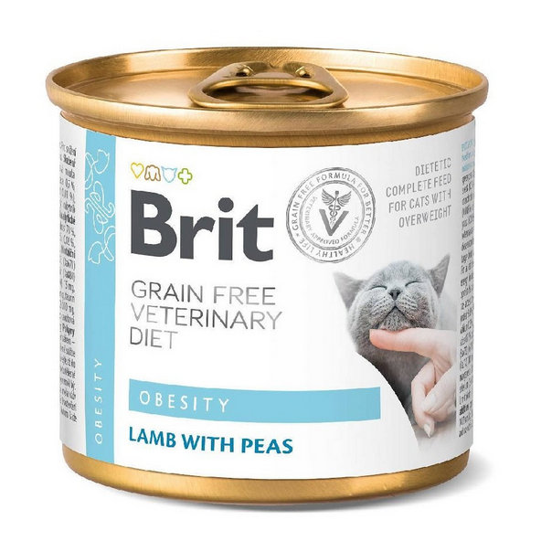 Brit Veterinary Diets GF konzerva pro kočky Obesity 200 g
