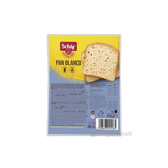 Schär Pan Blanco bezlepkový bílý chléb 250 g