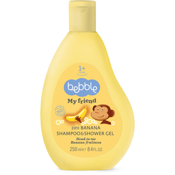 Bebble dětský šampon a sprchový gel 2v1 banán 250 ml