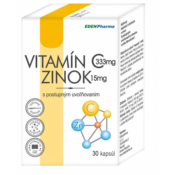 EDENPharma VITAMIN C + ZINEK 30 kapslí