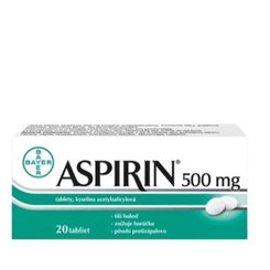 Aspirin 500 mg proti bolesti a horečce 20 tablet
