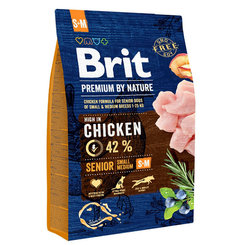 Brit Premium by Nature dog Senior S + M 3 kg