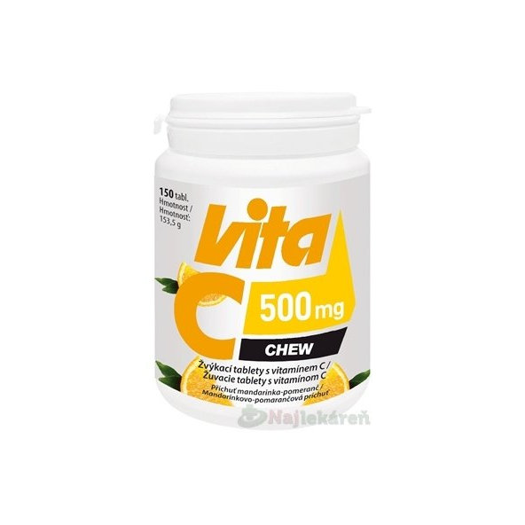 Vitabalans Vita C 500 mg Chew mandarinka pomeranč 150 tablet