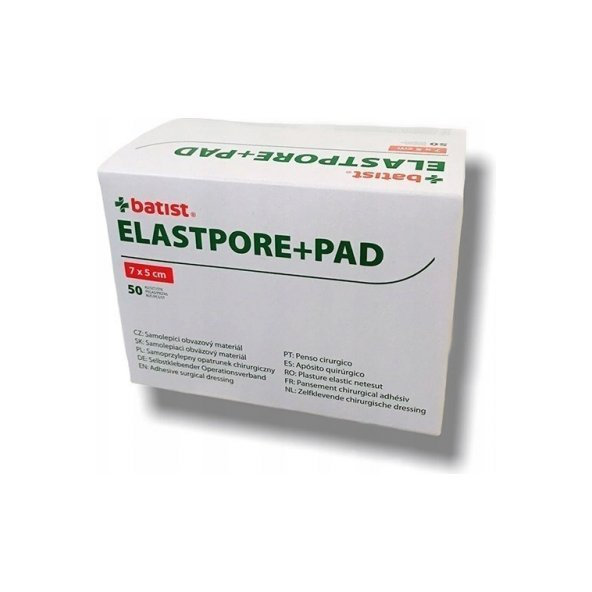 Batist Elastpore+Pad sterilní krytí 10 × 15 cm 50 ks