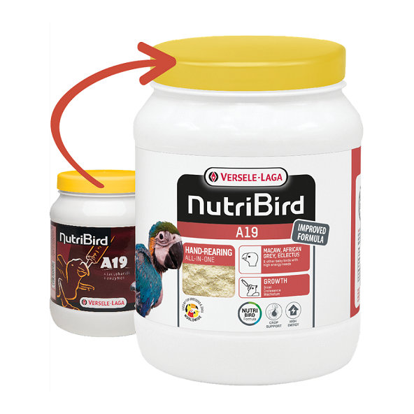Versele Laga NutriBird A19 dokrmovací směs pro ruční odchov velkých papoušků 800 g