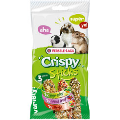 Versele Laga Crispy Sticks pečené tyčinky pro hlodavce 3 příchutě 165 g