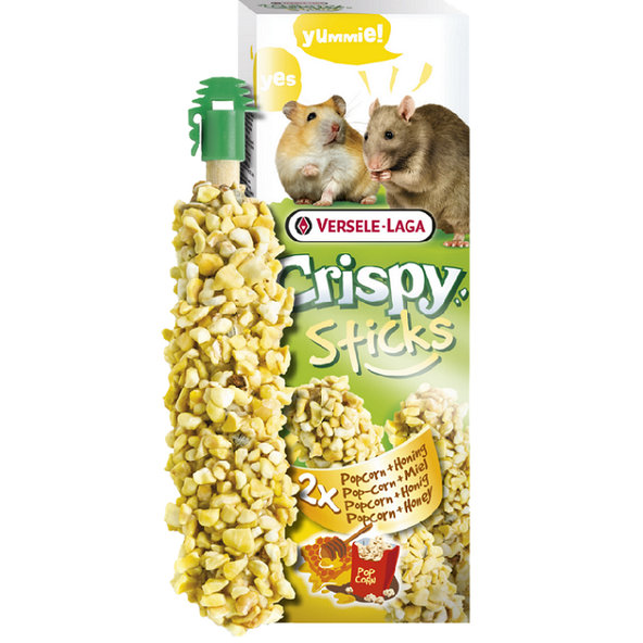 Versele-Laga Crispy Sticks Hamsters & Rats pamlsek pro křečky a potkany s kukuřicí a medem 2 ks 100 g