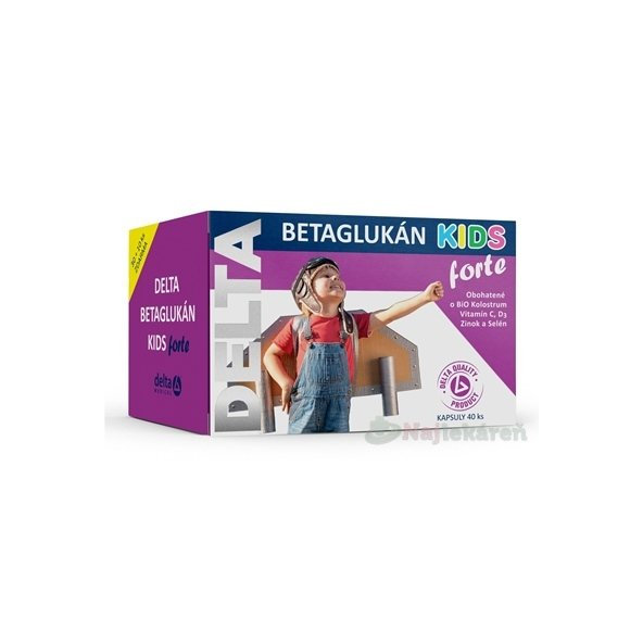 DELTA betaglukán Kids Forte 40 kapslí