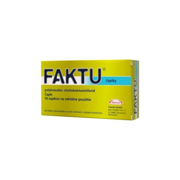 Faktu čípky proti hemoroidům 10 ks