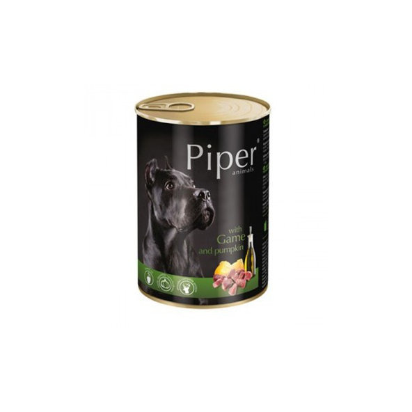 PIPER konzerva pro psy se zvěřinou a dýní 400 g